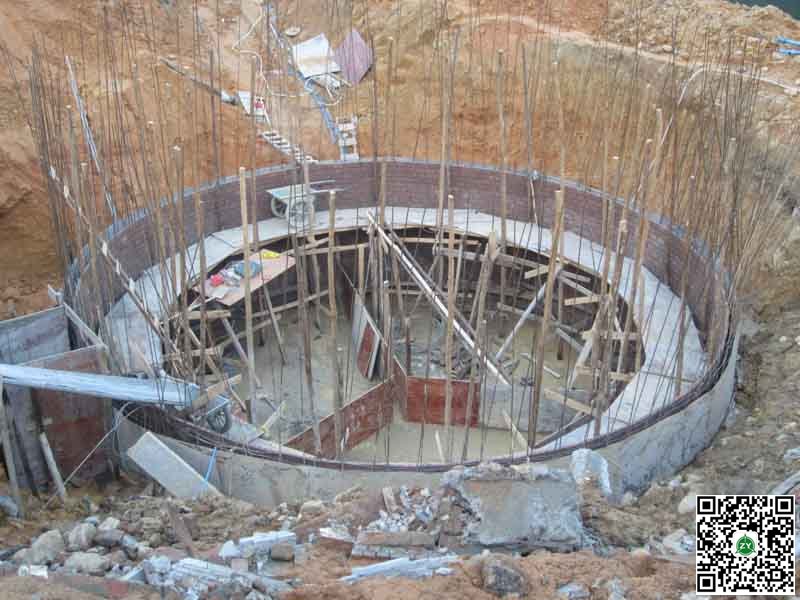 江西贛州某養(yǎng)豬場500立方沼氣池建設