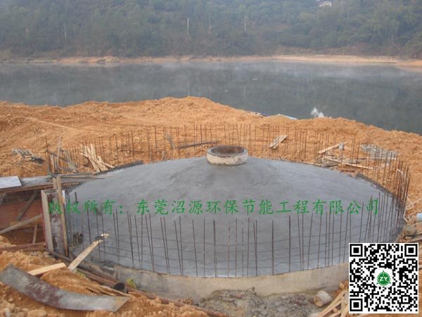 湖南邵陽邵東某種豬場沼氣工程建設 500立方快要收尾竣工