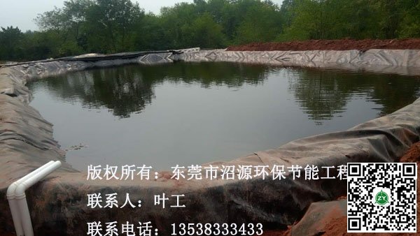 常德桃源某養(yǎng)殖場黑膜沼氣池8000立方