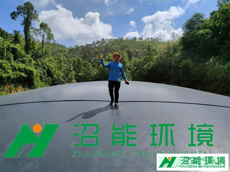 河源資金3000立方黑膜沼氣工程成功產(chǎn)氣