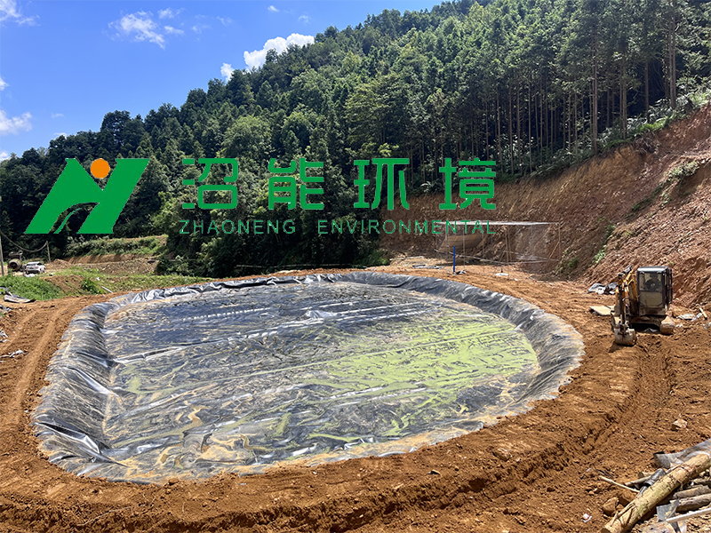 黑膜沼氣池河源連平隆街鎮(zhèn)3000立方黑膜沼氣工程