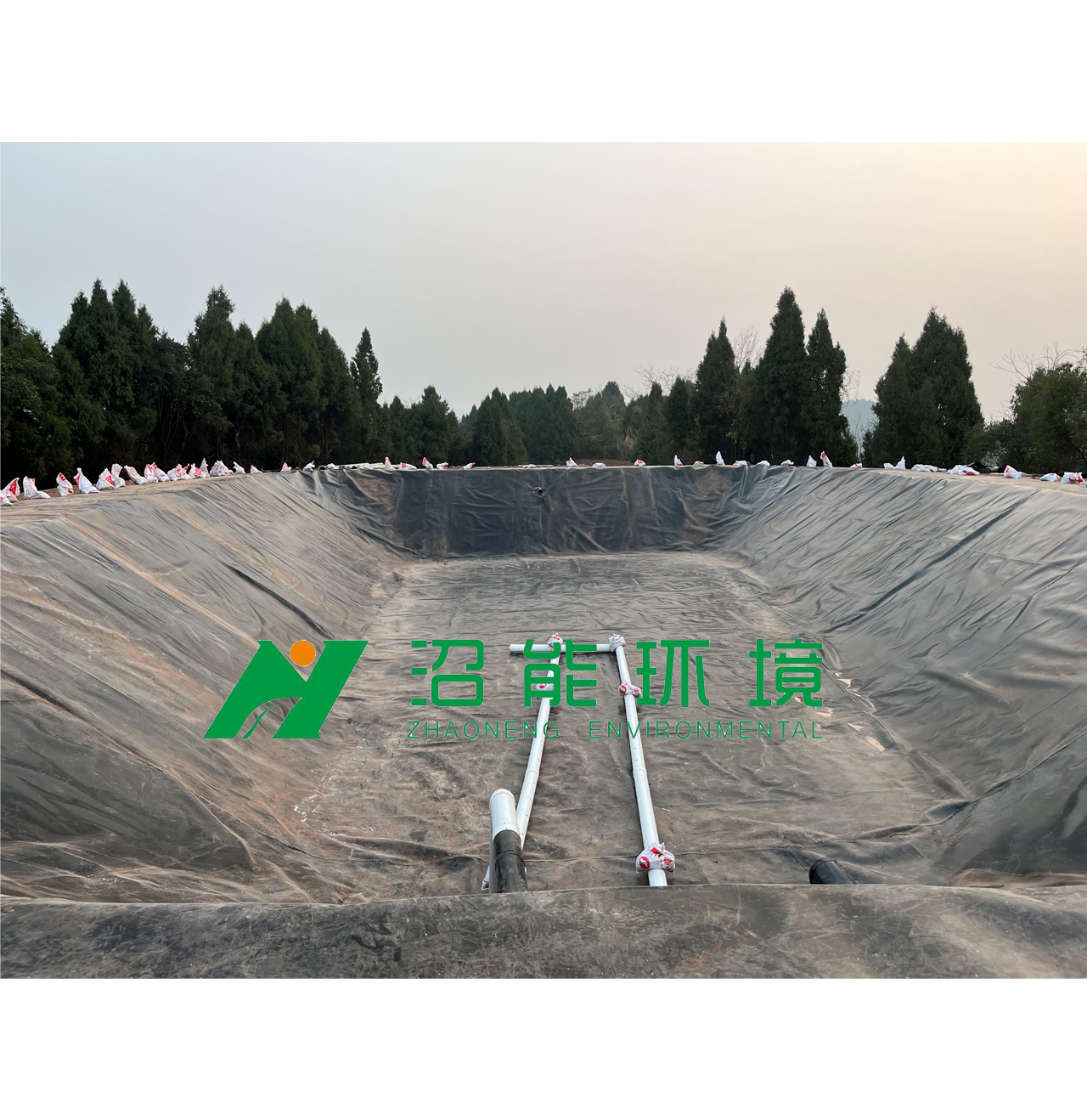 5000立方黑膜沼氣池四川資陽樂至縣黑膜沼氣工程